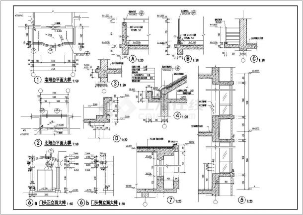 江苏某小区多层住宅建筑设计施工CAD图-图一
