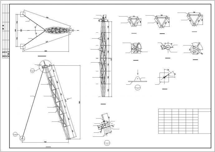 游乐场膜结构施工CAD立面图_图1