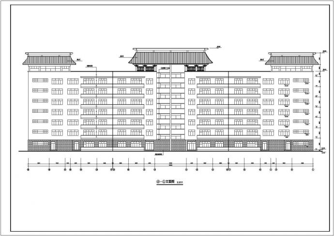 教学楼全套建筑CAD设计方案图纸_图1