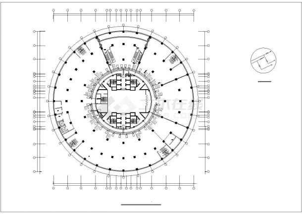 某大厦空调平立剖面CAD布置图-图二