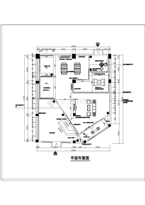 【江苏省】地板专卖店装修设计图纸-图二