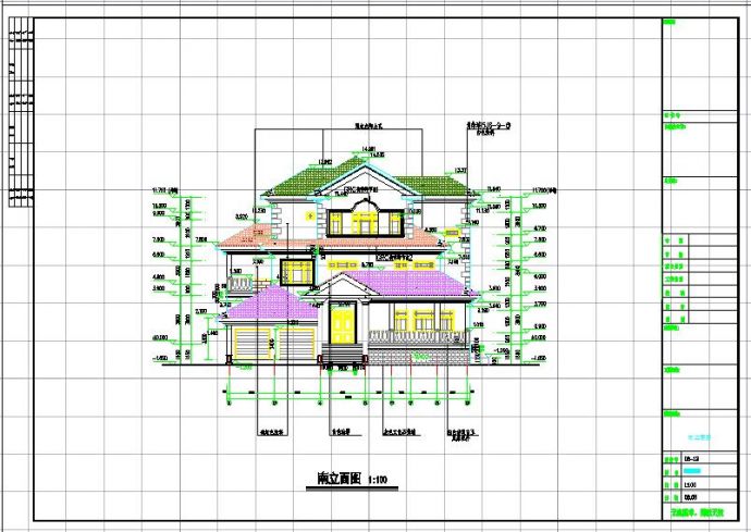 【内蒙古】某3层别墅建筑、结构设计施工图_图1