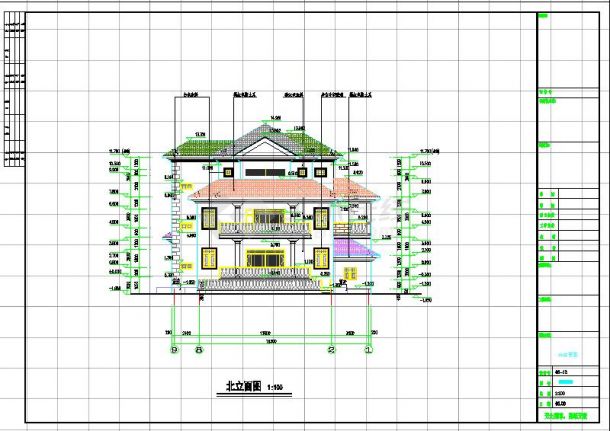 【内蒙古】某3层别墅建筑、结构设计施工图-图二