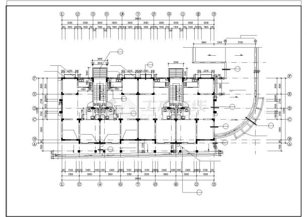 两套别墅建筑施工CAD布置图-图一