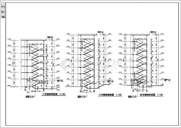 学生公寓E栋建筑全套设计CAD施工图-图二