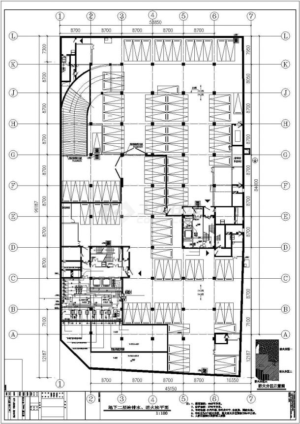 [浙江]商业购物广场给排水设计施工图（地下室、人防）-图一