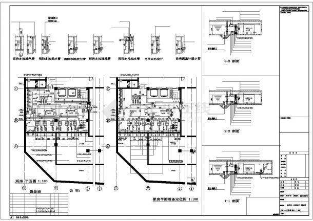 [浙江]商业购物广场给排水设计施工图（地下室、人防）-图二