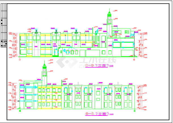 前海花园三层幼儿园全套建筑设计CAD施工图-图一
