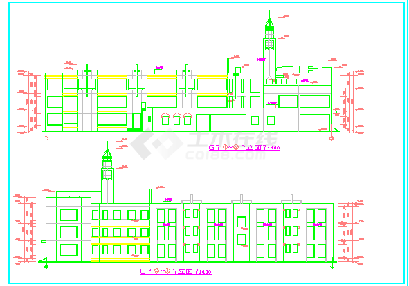 前海花园三层幼儿园全套建筑设计CAD施工图-图二