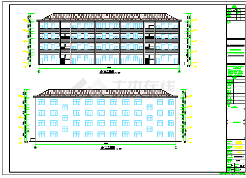 朱奇武小学4层教学楼建筑、结构设计全套图纸（含两则设计说明）-图一