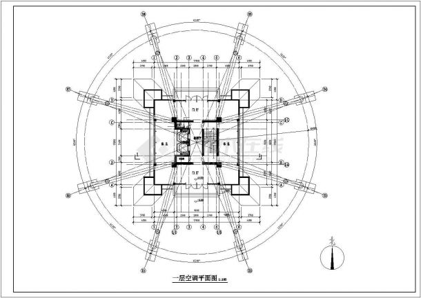 某地观光塔空调设计规划图-图二