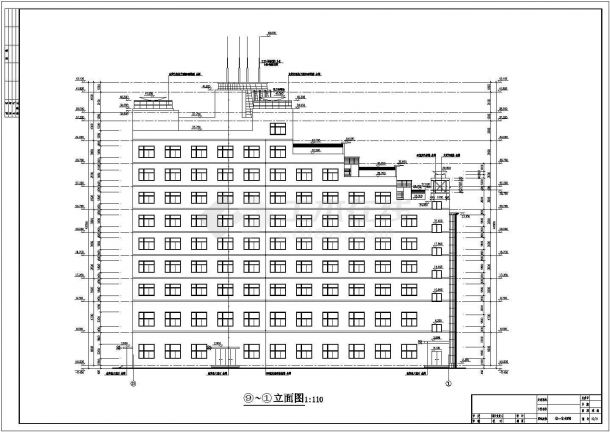 某地九层酒店的详细建筑设计施工图-图二