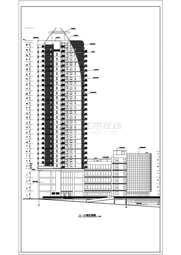 【成都市】某32层高层住宅建筑施工图-图一