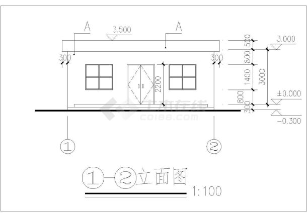 某地医院后勤仓库楼建筑设计cad方案图-图二