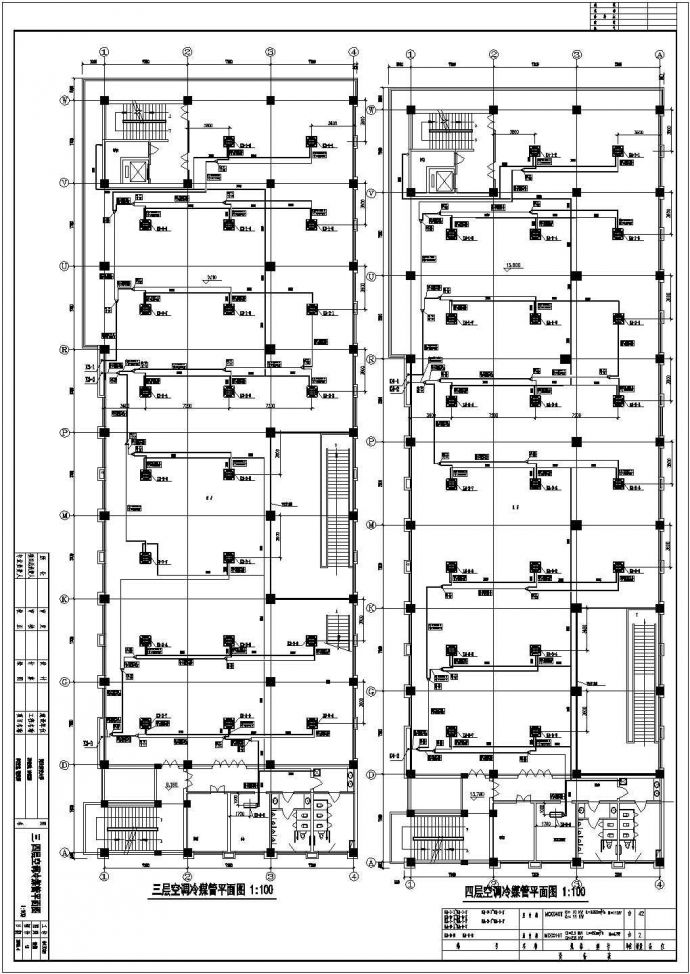 某科技大学科技馆多联机空调系统设计cad施工图_图1