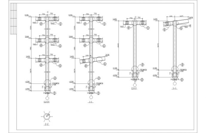 整套二层钢结构别墅结构设计cad施工设计图_图1