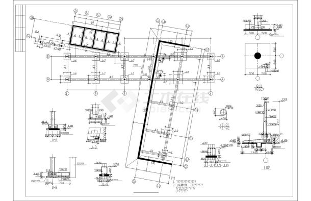 整套二层钢结构别墅结构设计cad施工设计图-图二