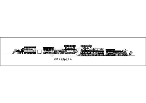 某地小型特色步行街的详细建筑规划图-图一