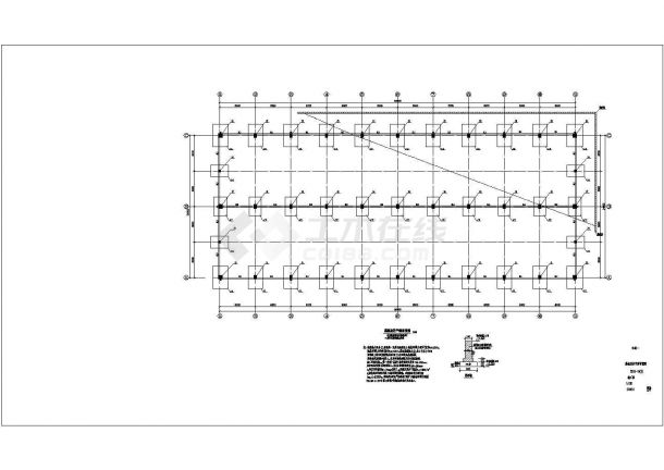 某地厂房建筑结构CAD布置图-图二