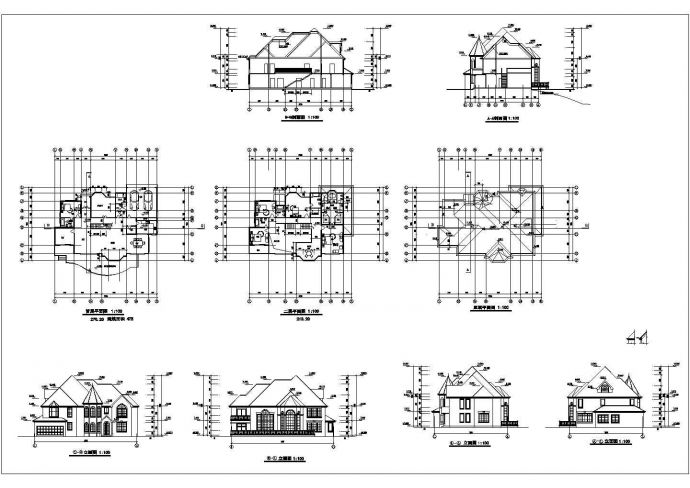 【江苏】某框架结构别墅建筑施工设计图_图1