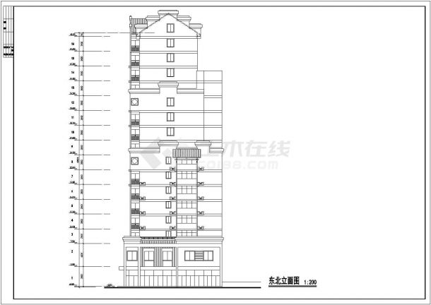 某高层公寓初步建筑设计方案图（全套）-图二