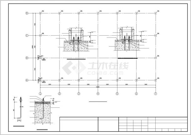 [呼伦贝尔]一层排架结构及钢结构体育馆结构图（含建筑图）-图二