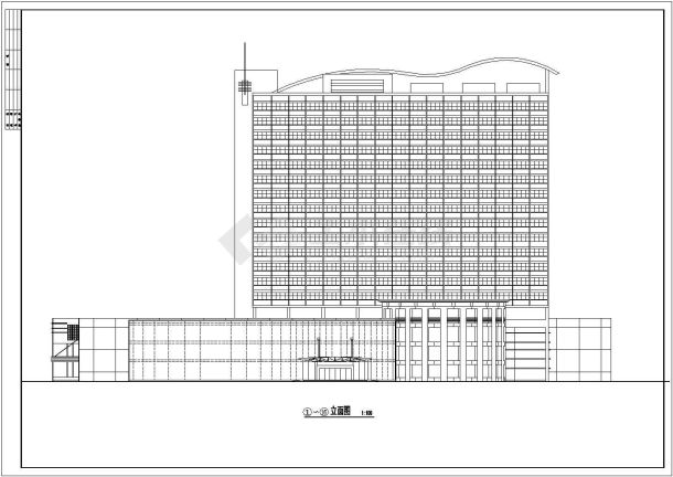 高层酒店建筑设计CAD施工图纸-图一