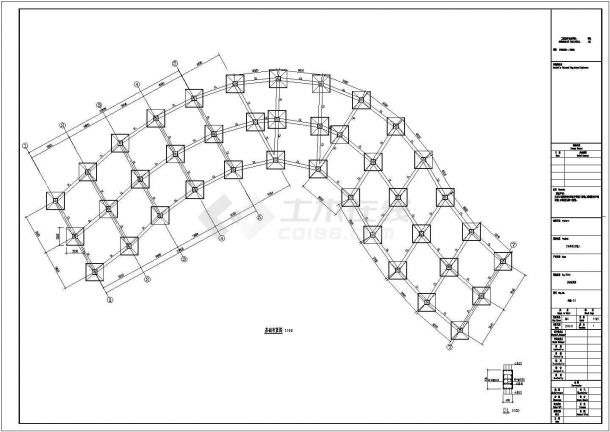 钢框架结构长城结构施工图（含城墙、烽火台）-图二