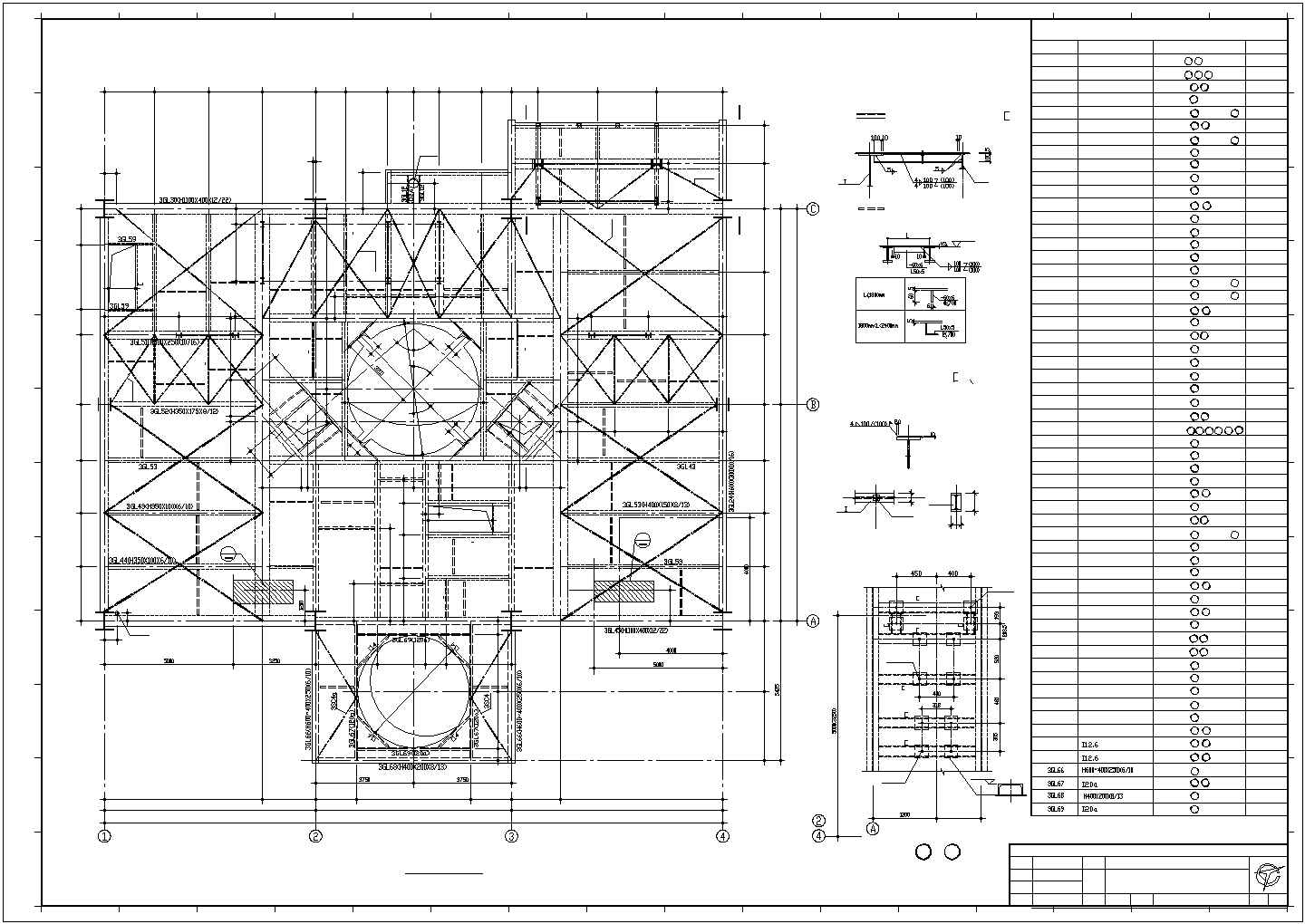 水泥工厂设备-预热器结构图纸