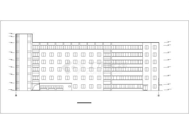 某地小高层医院建筑设计CAD套图-图一