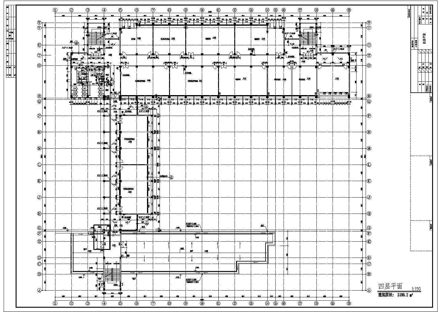 某高校教学楼楼层剖面详图