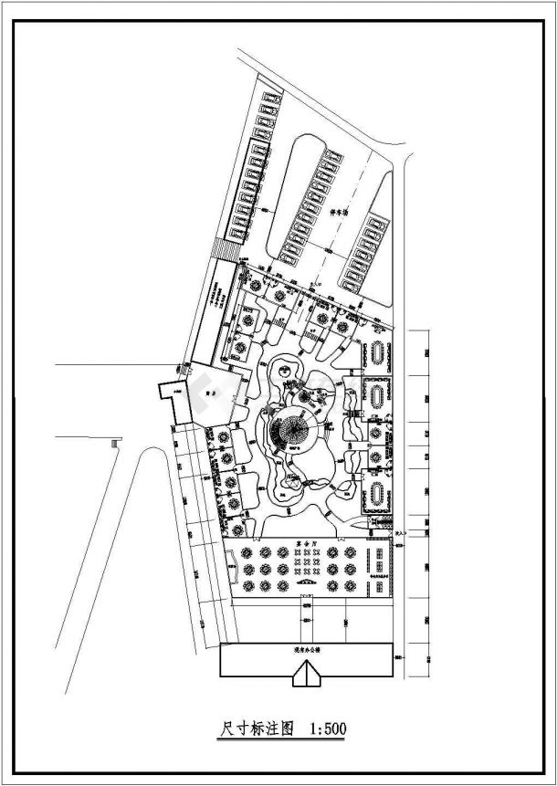 大型游园餐厅精美绿化施工CAD详细参考图-图二