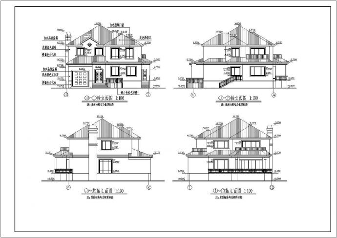 【海南省】某地小型别墅建筑设计施工图_图1
