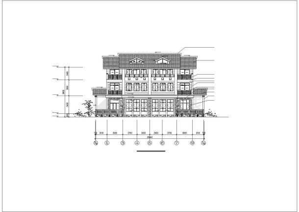 一套大型别墅方案建筑图纸（共8张）-图二