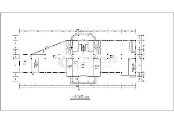 某渡假村综合楼欧式详细建筑设计方案-图二