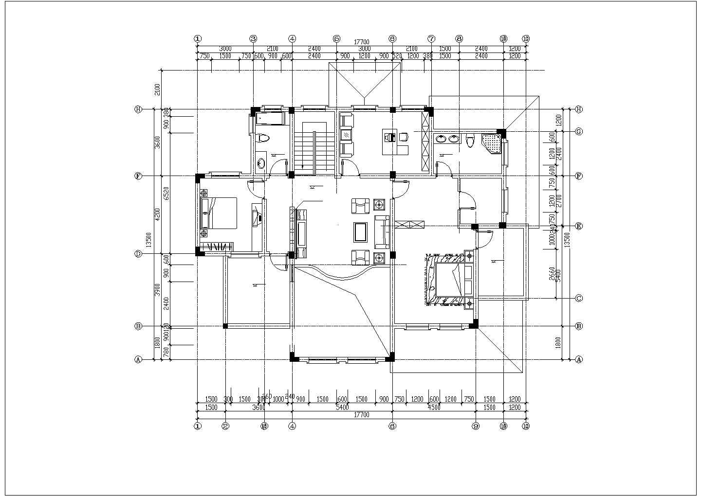 整套欧式别墅建施参考图