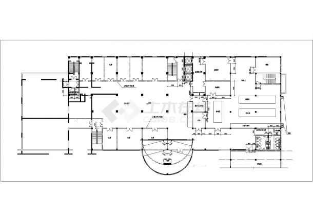 某宾馆建筑CAD全套施工设计图-图二