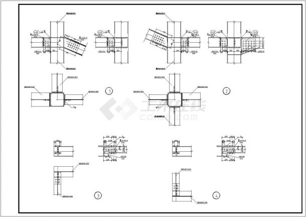 钢结构楼梯施工图（含钢结构设计说明）-图一