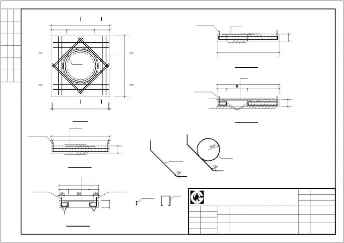 某地大型污水处理厂管道结构CAD_图1