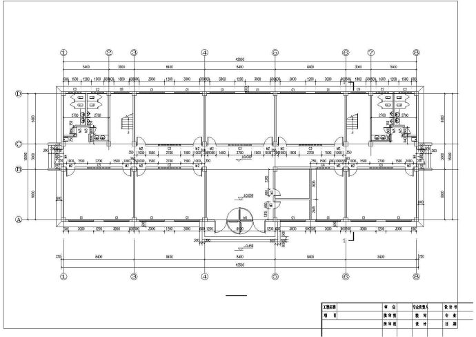 5层框架商务写字楼建筑结构设计图_图1