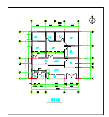 单层住宅的结构设计图（含钢筋表）-图一