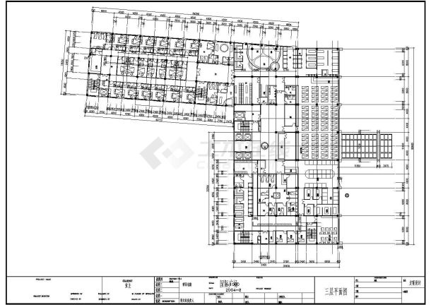 某地国际广场的详细建筑施工平面图-图一