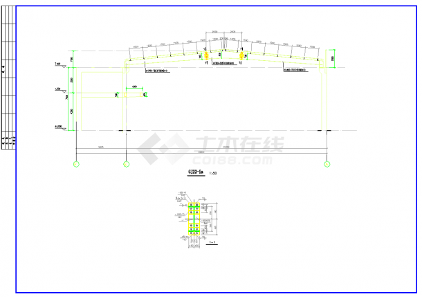 劳斯莱斯钢展厅结构图（含设计说明）-图二