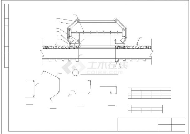 压型钢板屋面剖面CAD参考图-图二