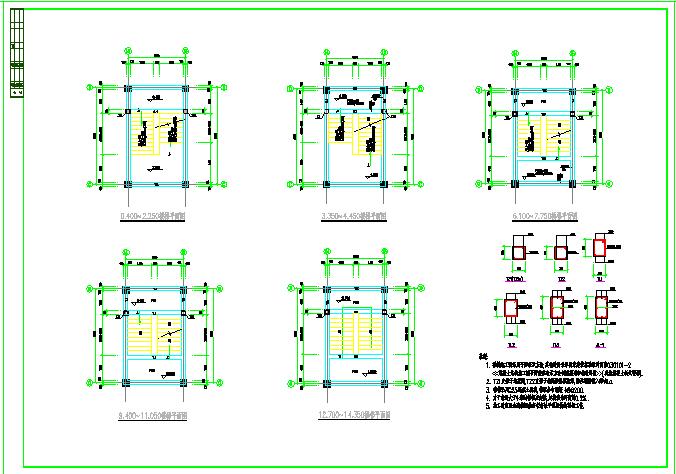 某公司生产厂房框架结构设计图纸（共15张）_图1