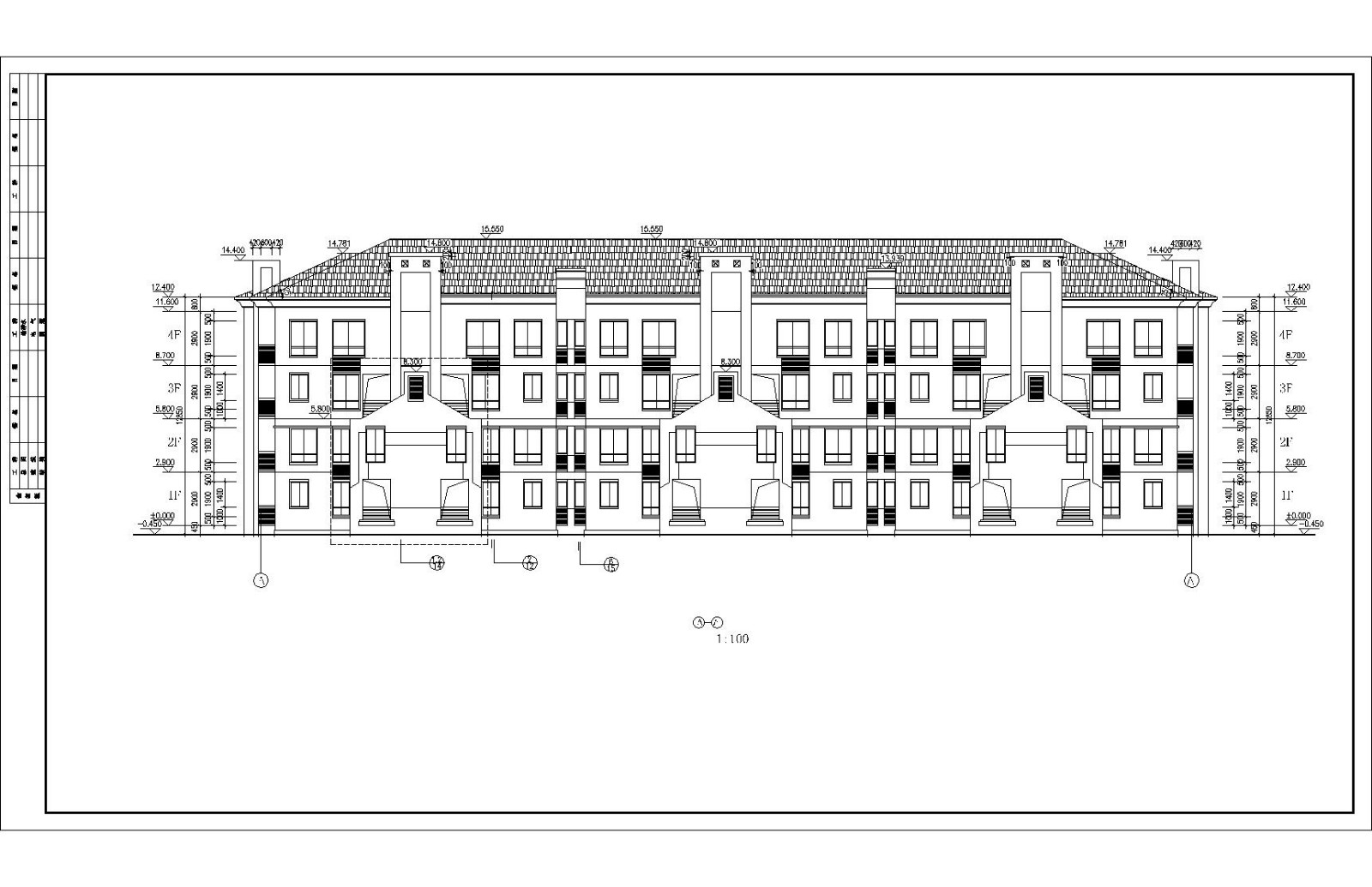 复式住宅建筑CAD设计图