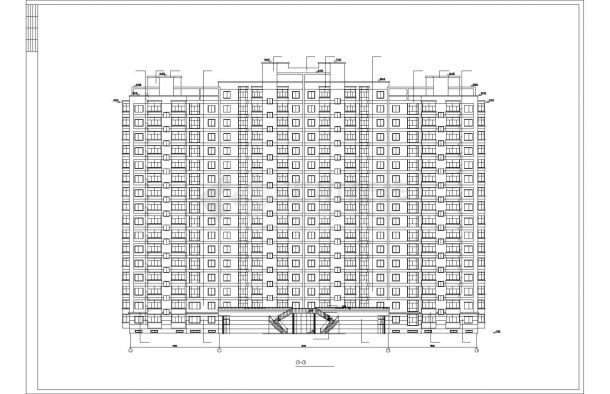 哈尔滨某房地产开发公司开发休息小区6#住宅楼建筑设计图-图一