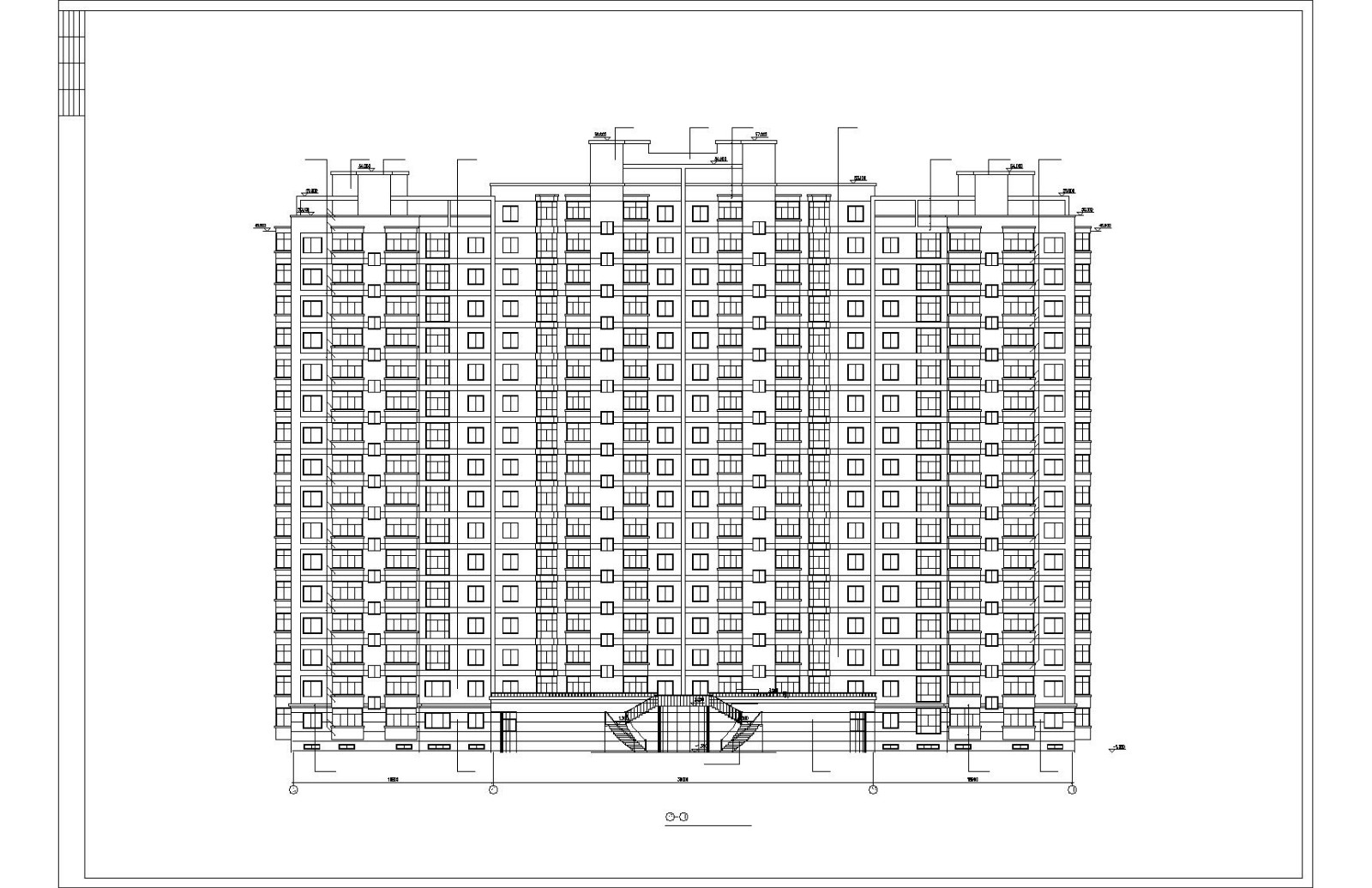 哈尔滨某房地产开发公司开发休息小区6#住宅楼建筑设计图