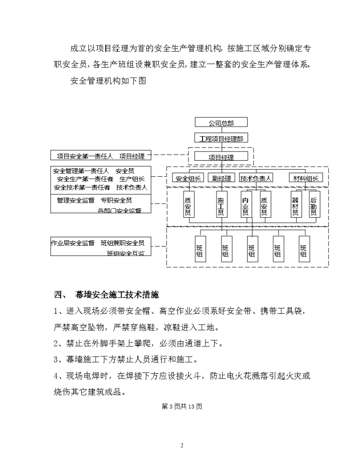 幕墙工程专项安全施工与应急预案-图二