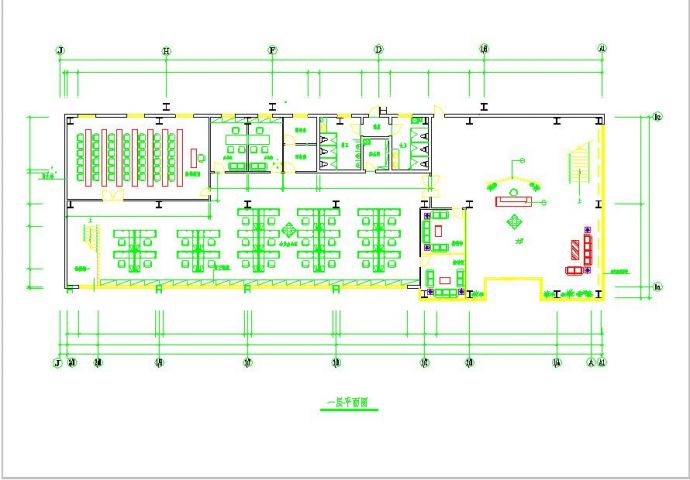 某地小型办公楼装修CAD设计图（全集）_图1